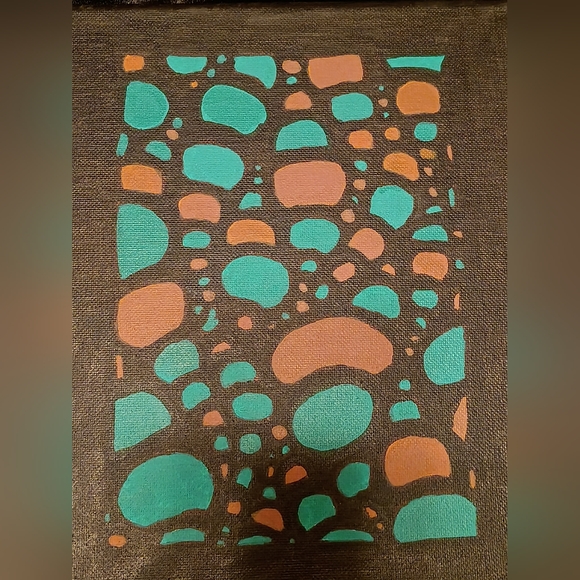 Abstract Green And Brown Acrylic Painting On Canvas Bedroom Decor Home Decor - Picture 2 of 3